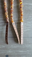 Halsband met gesp van barnsteen voor hond of kat