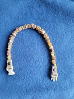 Barnsteen halsband met kliksluiting van barnsteen voor hond of kat